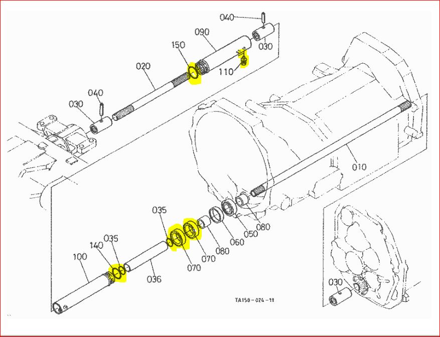 2001 L4610D HST oil leaking from propeller shaft OrangeTractorTalks