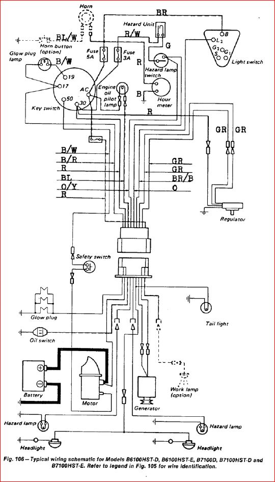 B7100 D Ignition Switch Wiring Question Orangetractortalks Everything Kubota