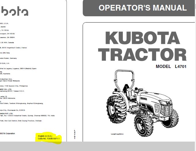 Kubota b21 operator manual diagram