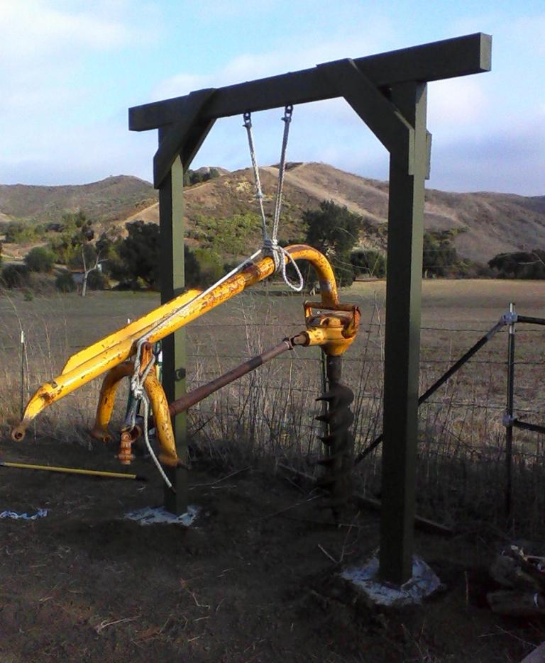 Post auger stand.. Yesterday's Tractors