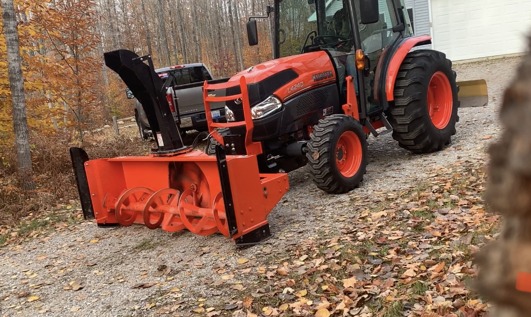 L2195A Front Snowblower Ready for Snow! OrangeTractorTalks