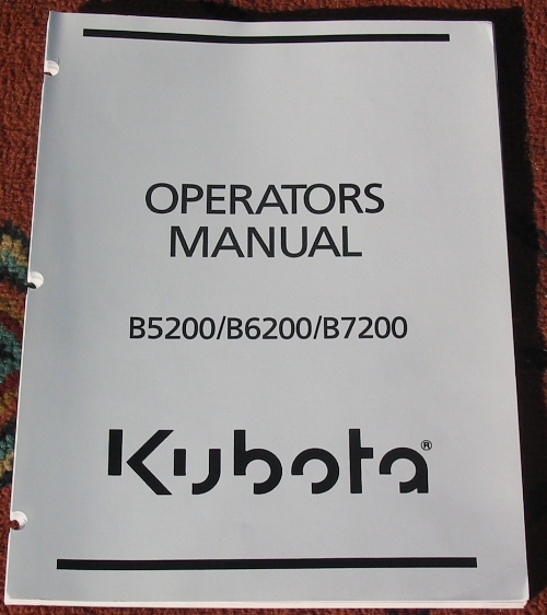 kubota zb600c operators manual