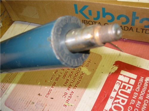 Steering column upper bushing Remove the upper bushing at the far end of the steering column. It was already removed when this picture was taken.