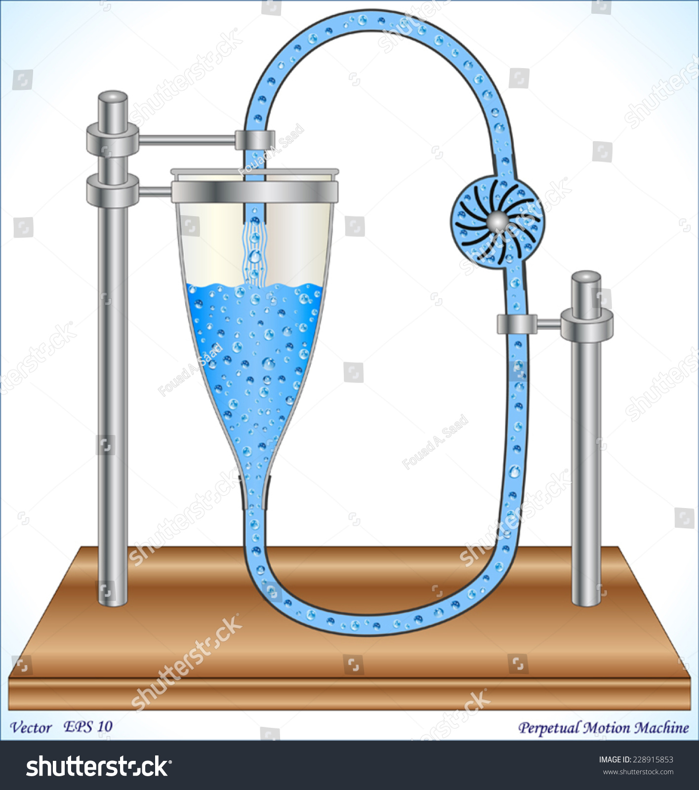 Переливания жидкости в сосудах. Вечный двигатель на воде. Вечный водопровод.
