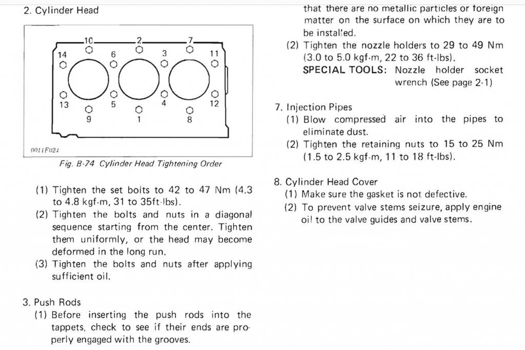 Torque sequence for a d950 head orangetractortalks 58 off