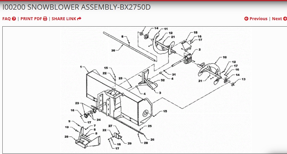 2750D snowblower bearings OrangeTractorTalks Everything Kubota