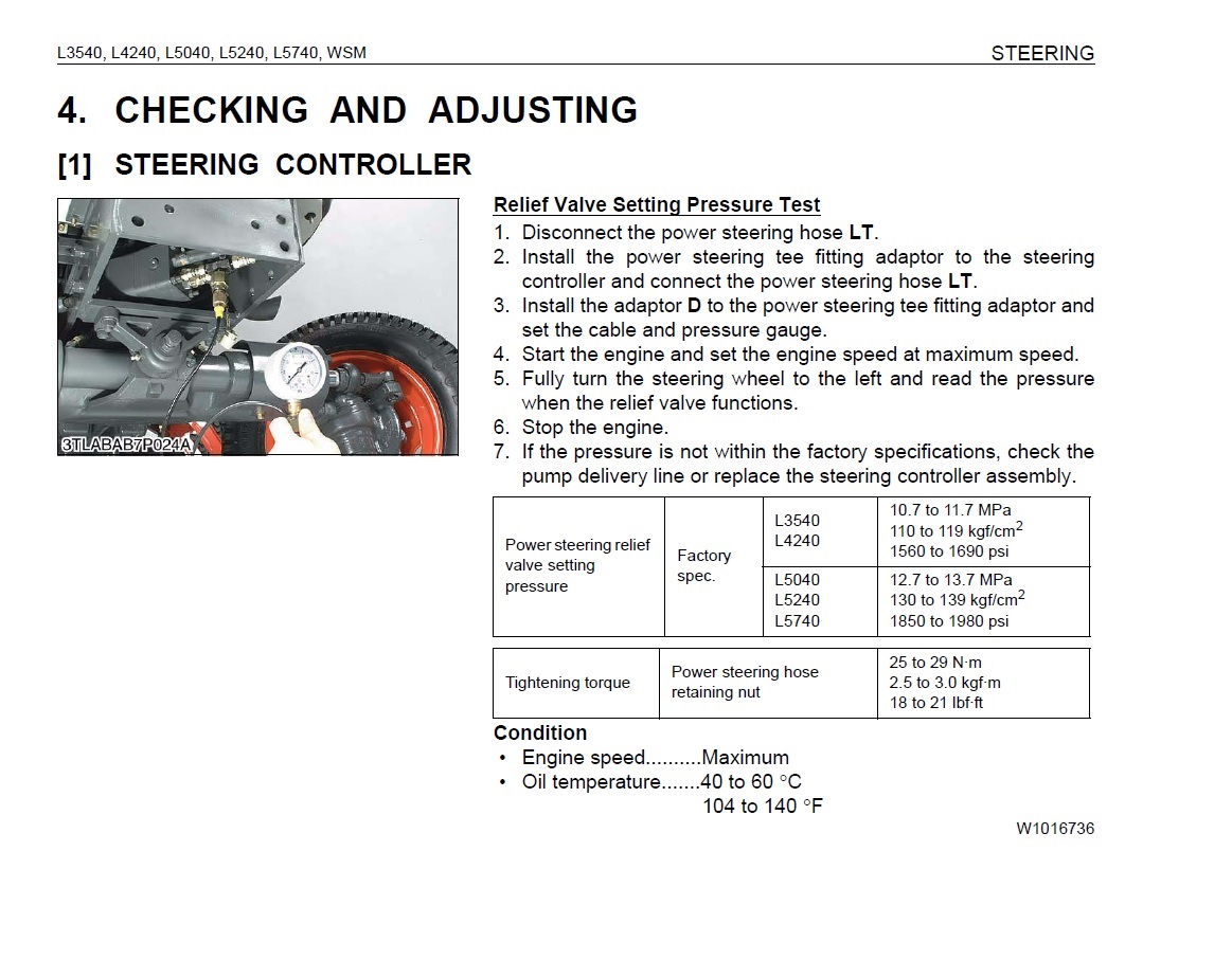 L 5740 steering issues orangetractortalks everything kubota