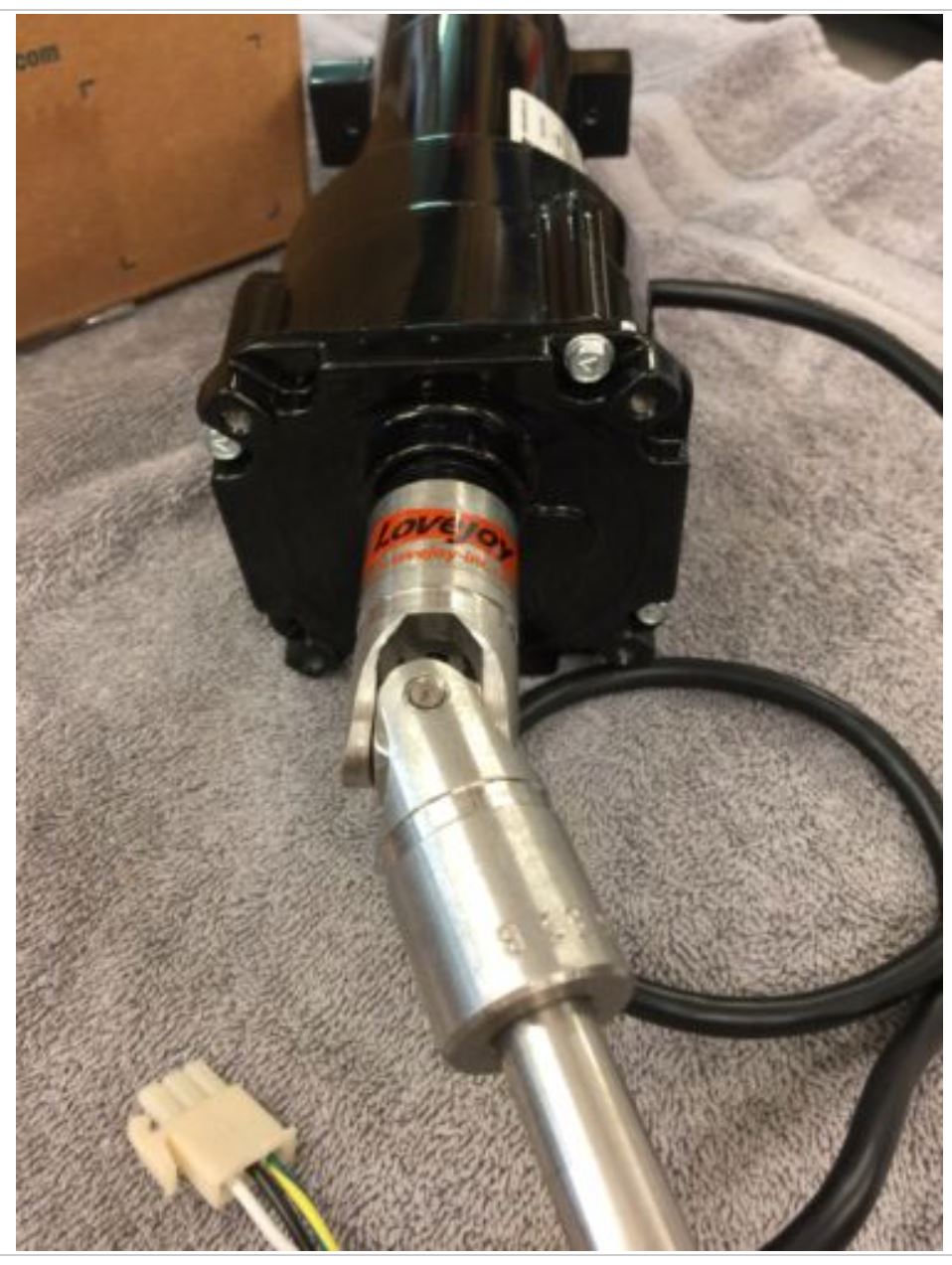 motor for chute rotation conversion.JPG