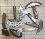 Knives and Leather Sheaths.JPG